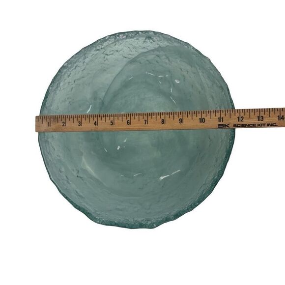 Baby blue glass textured bowl - Picture 12 of 13